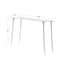 Silver Aluminum Glam Console Table, 50" x 15" x 31"